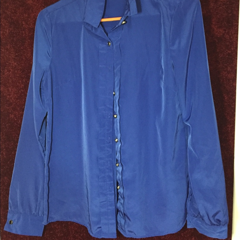 Blue Button Down Blouse